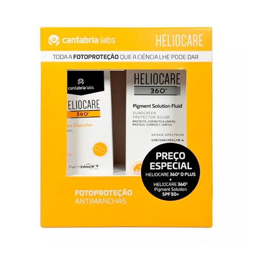 Heliocare 360º Pigment Solution Fluido SPF50 50ml D Plus 30 Cápsulas